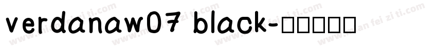 verdanaw07 black字体转换